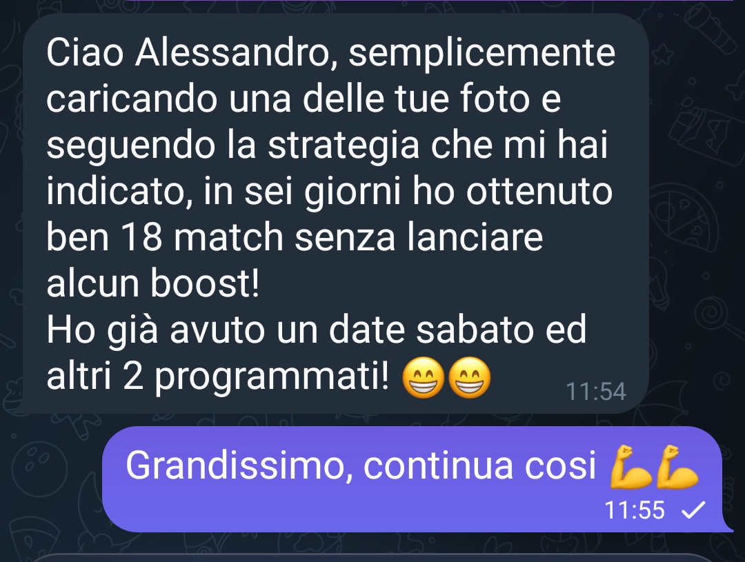 Screenshot commento cliente su qualità delle foto